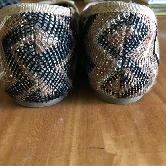 Jessica Simpson shimmer chevron flats w bows S 7 - Picture 4 of 5